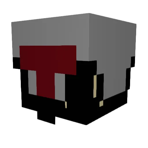 AlienCamel Minecraft avatar head, 3D render