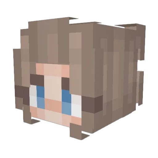 AlienElien Minecraft avatar head, 3D render
