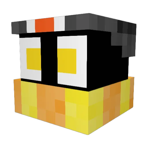 AlienPN Minecraft avatar head, 3D render
