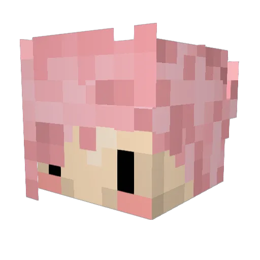 AlienPhobics Minecraft avatar head, 3D render