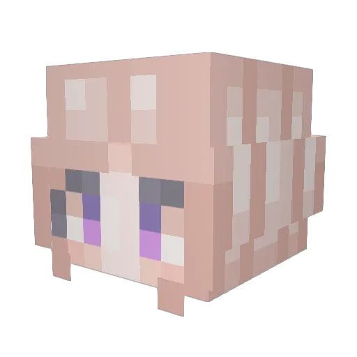 AlienPrincess666 Minecraft avatar head, 3D render