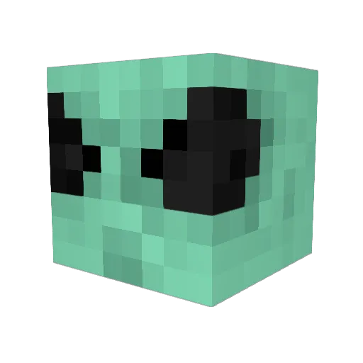 AlienRipper Minecraft avatar head, 3D render