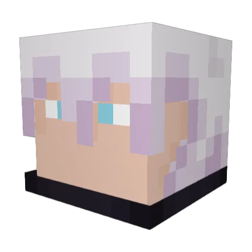 AlienTaj Minecraft avatar head, 3D render