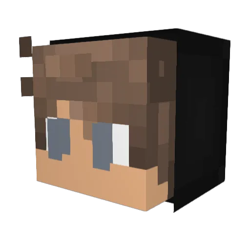AlienViper Minecraft avatar head, 3D render