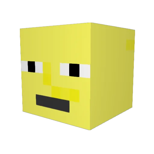AlienXV27 Minecraft avatar head, 3D render