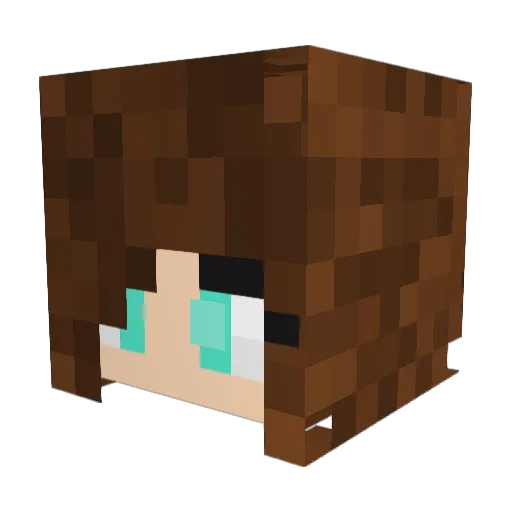 AlienZombie Minecraft avatar head, 3D render