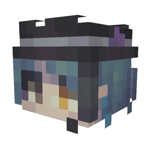 Alien_Stage Minecraft avatar head, 3D render