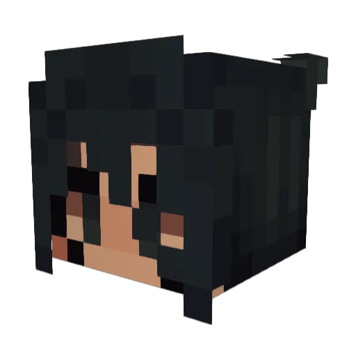 Alien_nine Minecraft avatar head, 3D render