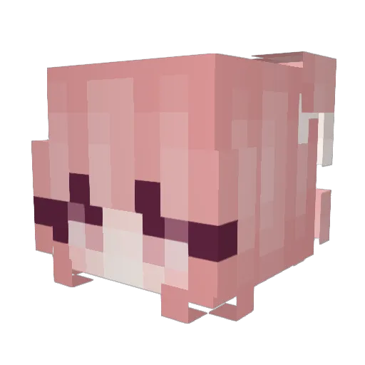 Aliendora Minecraft avatar head, 3D render