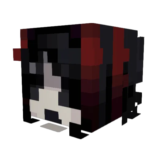 Alienfr Minecraft avatar head, 3D render