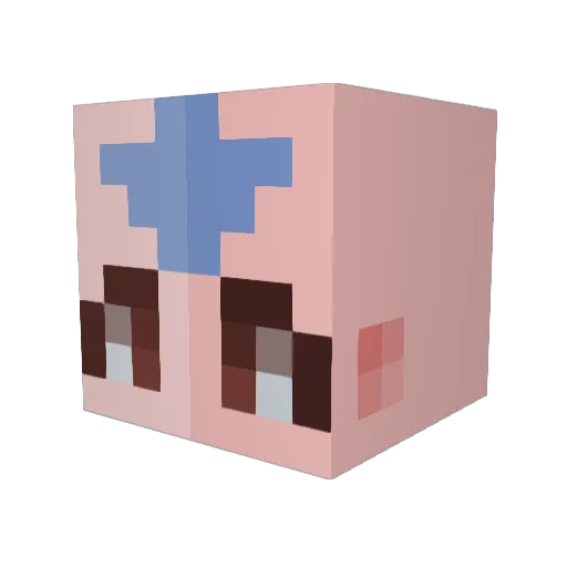 Alienpeanuts Minecraft avatar head, 3D render