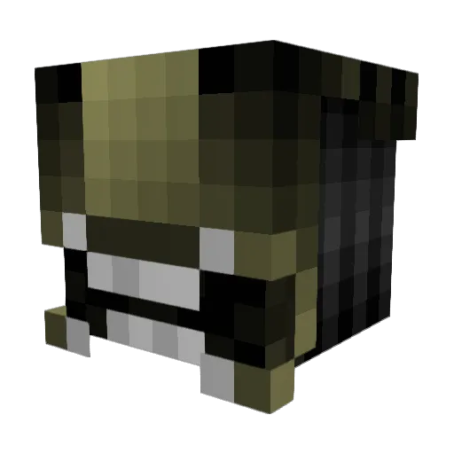 Alienpoo Minecraft avatar head, 3D render