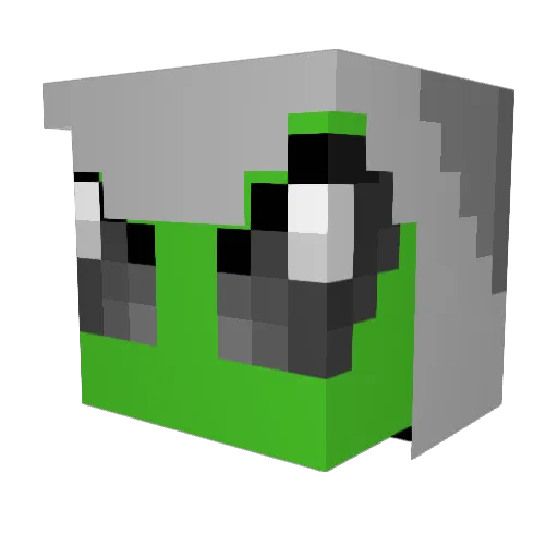 Alienpro_Games Minecraft avatar head, 3D render