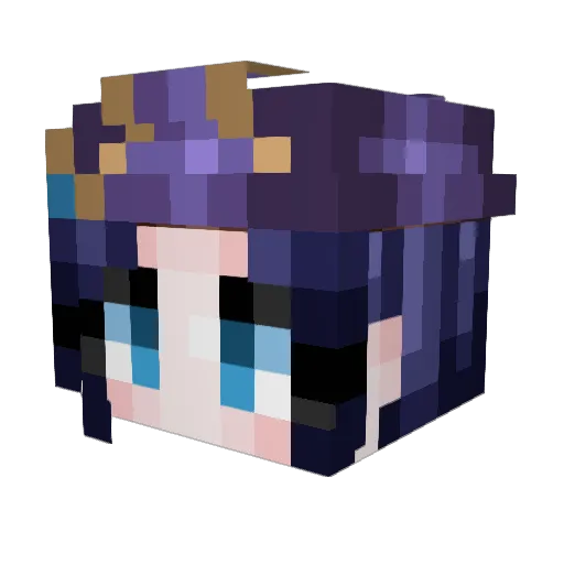 Alieri Minecraft avatar head, 3D render
