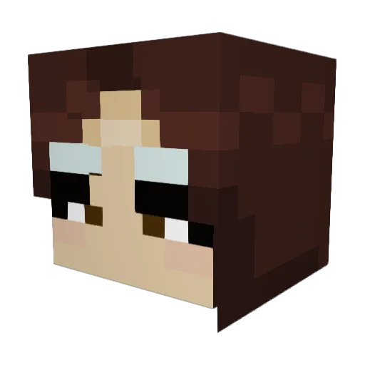 Aliffy Minecraft avatar head, 3D render