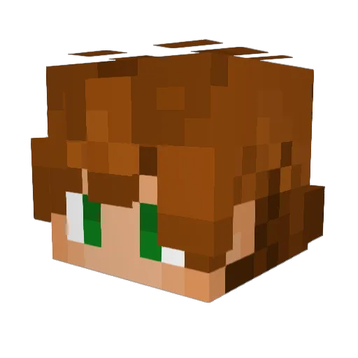 Alifred Minecraft avatar head, 3D render