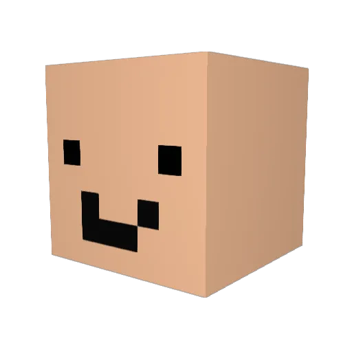 Alifrus Minecraft avatar head, 3D render