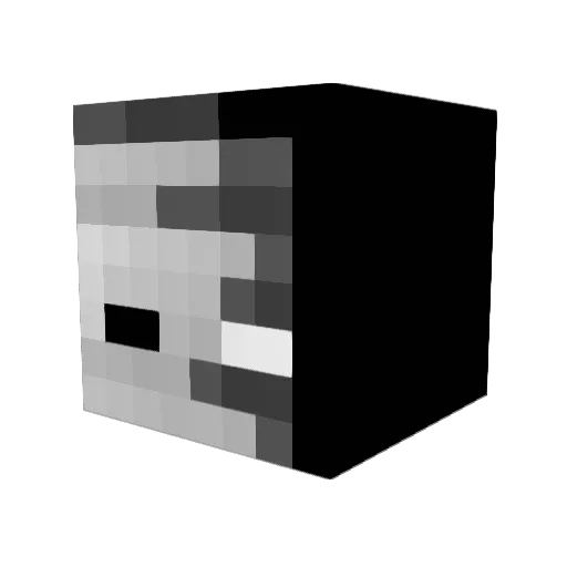 Aligag Minecraft avatar head, 3D render