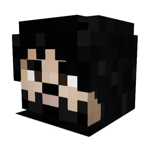 Aligc Minecraft avatar head, 3D render