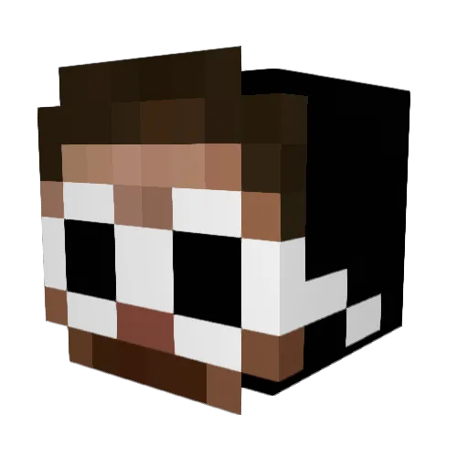 Alihi Minecraft avatar head, 3D render