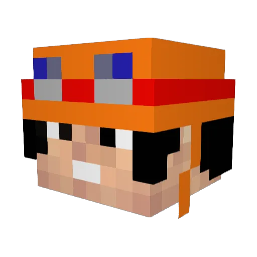 Aliigator Minecraft avatar head, 3D render