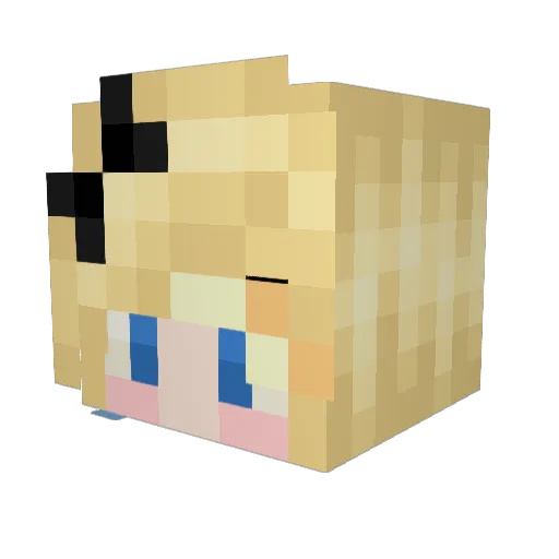 AliiiiiiiicE Minecraft avatar head, 3D render