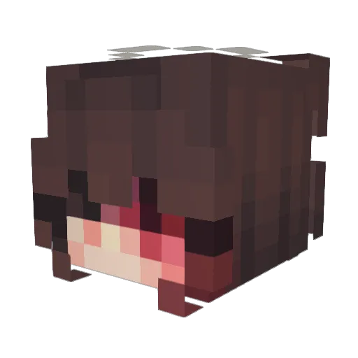 Aliiza Minecraft avatar head, 3D render