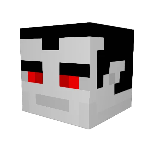 Alik Minecraft avatar head, 3D render
