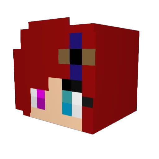 Alillya Minecraft avatar head, 3D render