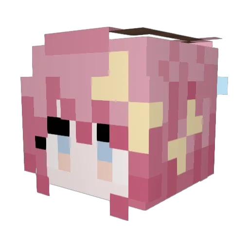 Alimorena Minecraft avatar head, 3D render