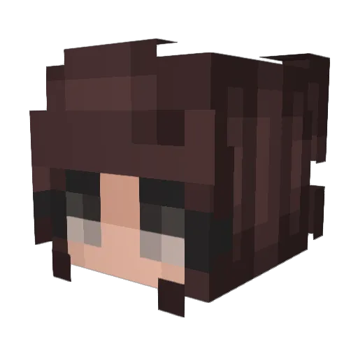 Alina00 Minecraft avatar head, 3D render