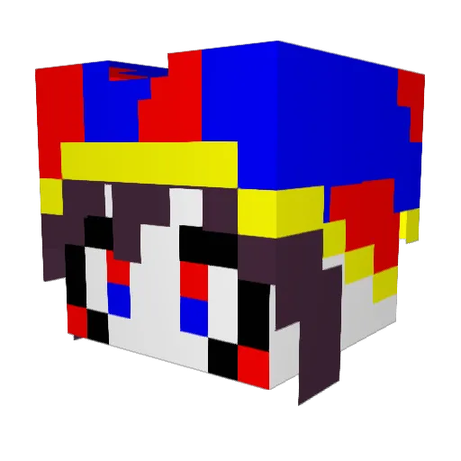 Alina1024 Minecraft avatar head, 3D render