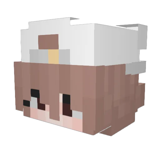 Alina2608 Minecraft avatar head, 3D render