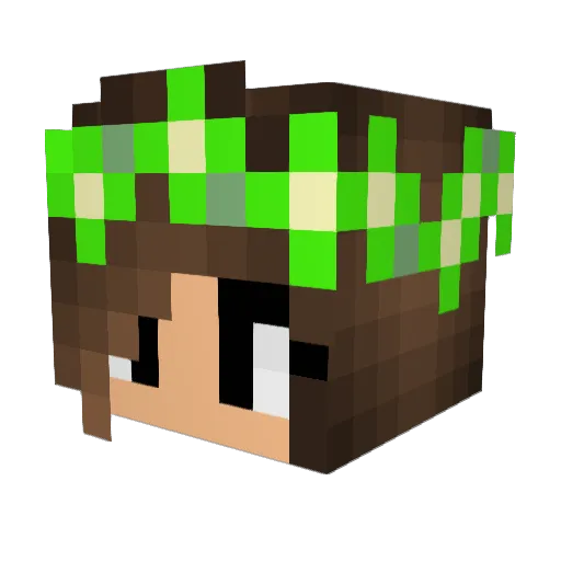 AlinaIsBae Minecraft avatar head, 3D render