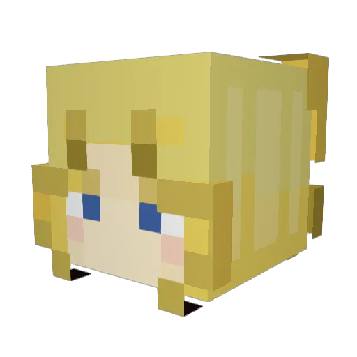 AlinaMandarina Minecraft avatar head, 3D render