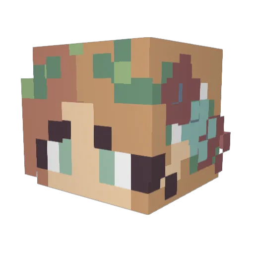 AlinaWelt Minecraft avatar head, 3D render