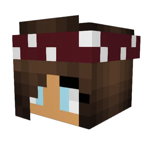 Alina_XD Minecraft avatar head, 3D render