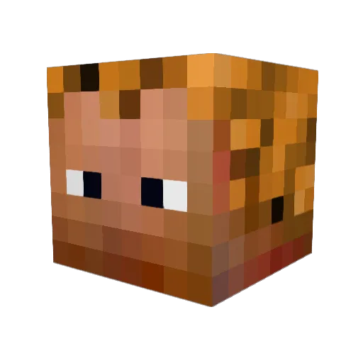 Alinkx Minecraft avatar head, 3D render