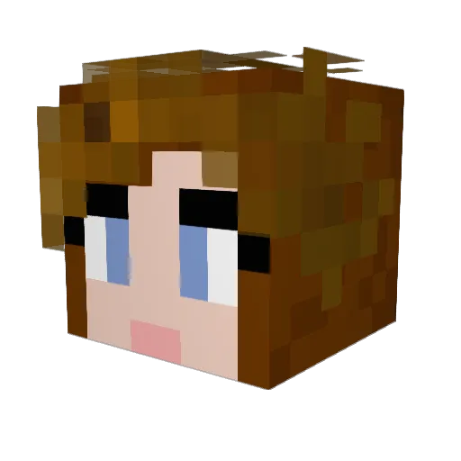 Alinnea Minecraft avatar head, 3D render
