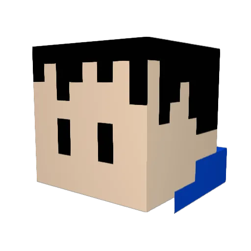 Alinthedog Minecraft avatar head, 3D render