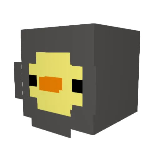Alinuuuu Minecraft avatar head, 3D render