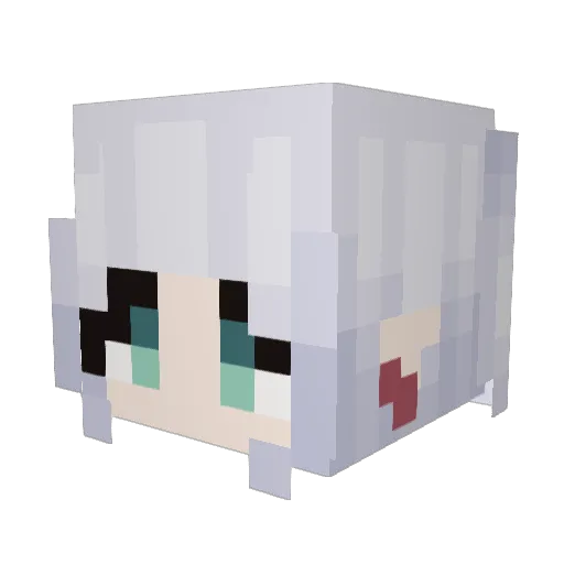 Alionse Minecraft avatar head, 3D render