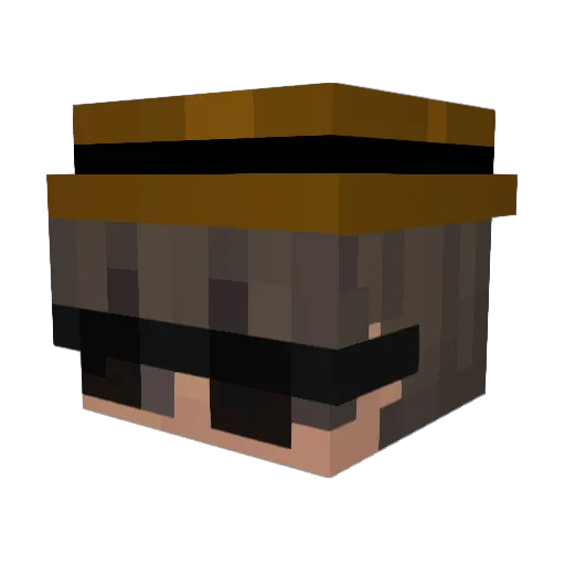Alioskii Minecraft avatar head, 3D render