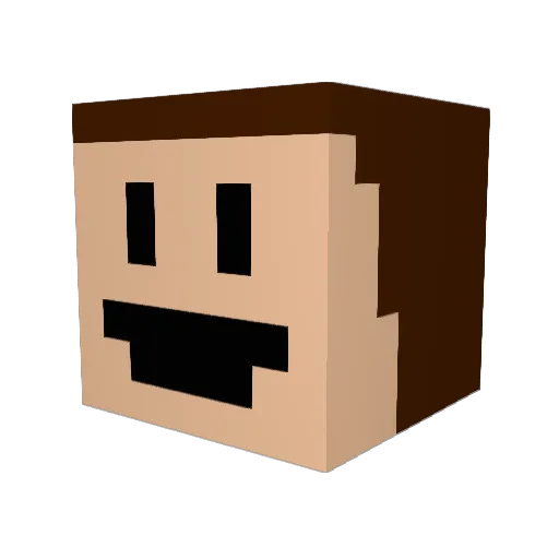 Alirus Minecraft avatar head, 3D render