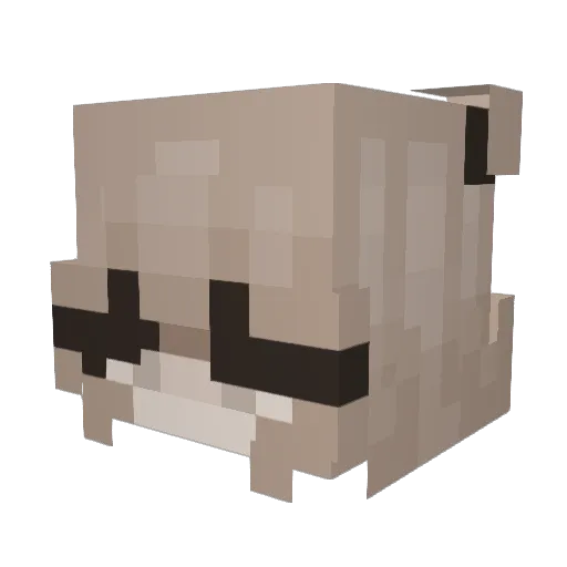 Alisa08 Minecraft avatar head, 3D render