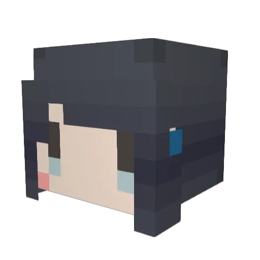 Alisa4460 Minecraft avatar head, 3D render