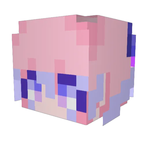 Alisandrahh Minecraft avatar head, 3D render