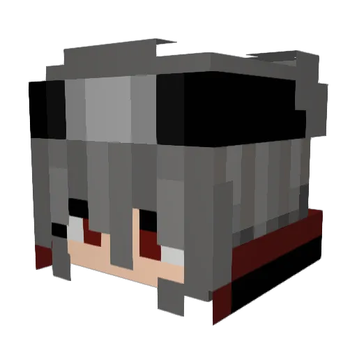 Alisch Minecraft avatar head, 3D render