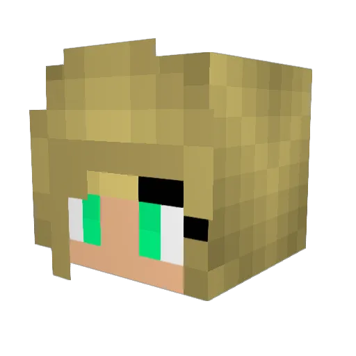 AlischaFailer Minecraft avatar head, 3D render