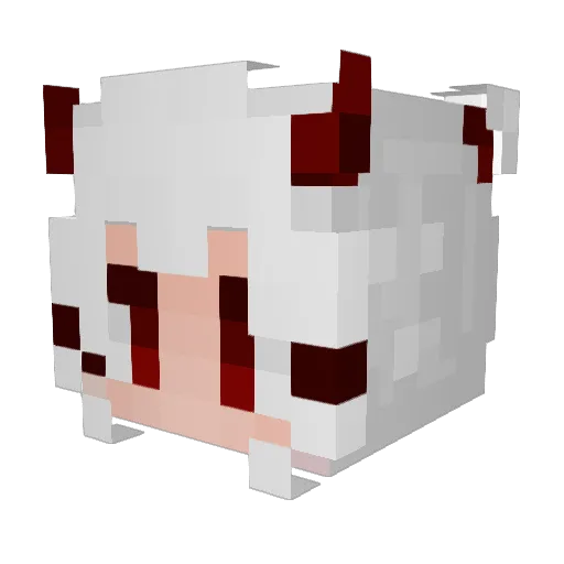 Aliseja Minecraft avatar head, 3D render